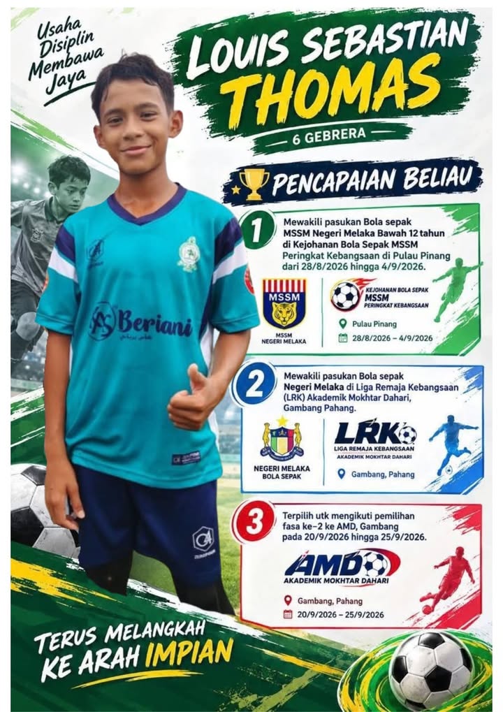 ⭐️⭐️tahniah Kepada Adik Louis Sebastian Thomas 6g Atas 