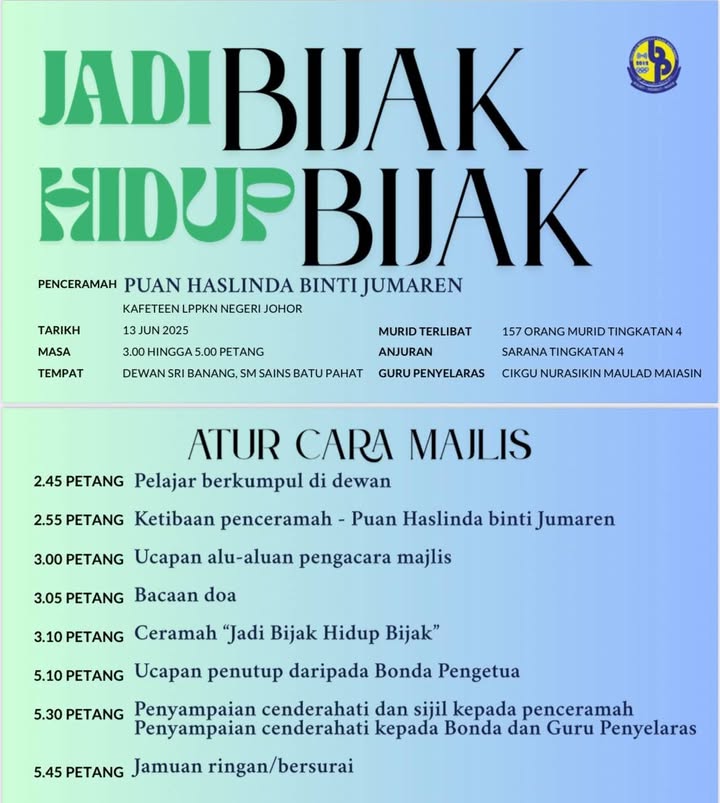 Program Ceramah “jadi Bijak, Hidup Bijak” Oleh Lppkn 