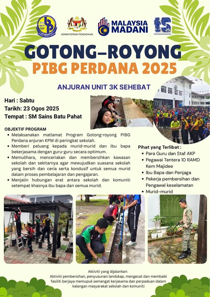 Gotong -royong Perdana Sm Sm Sains Batu Pahat 