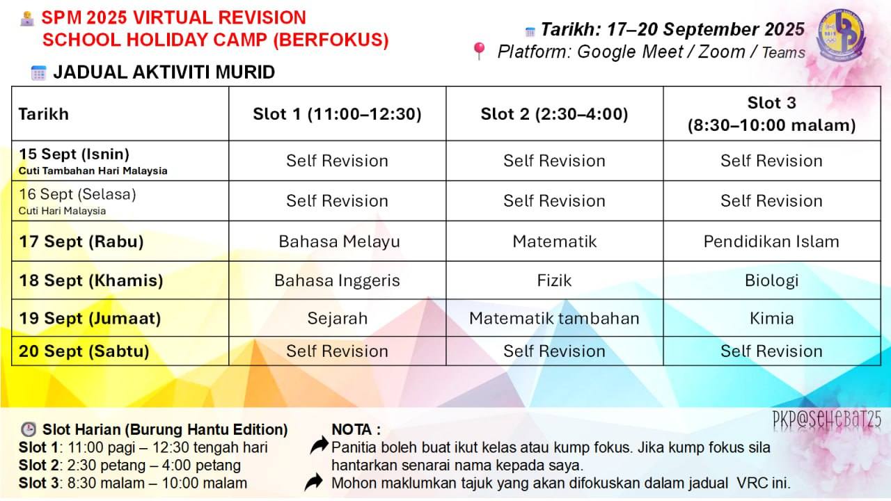 Program Kurikulum Cuti Sekolah  