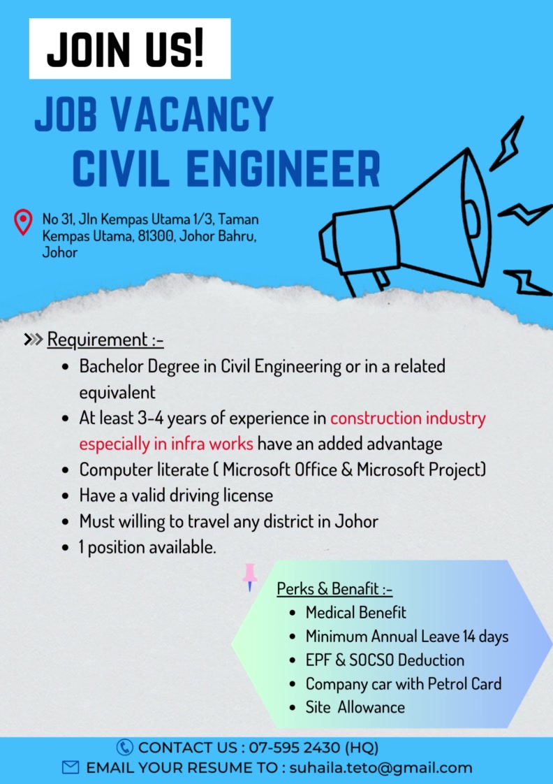 Job Vacancy At Teto Engineering Sdn Bhd 