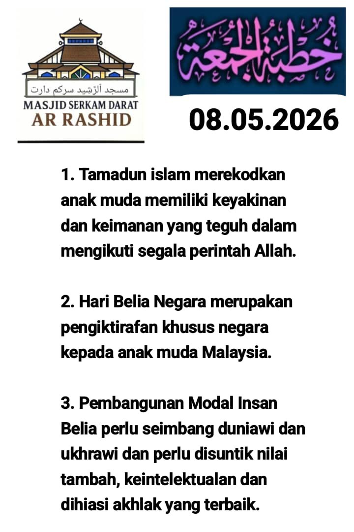 Ringkasan Khutbah Jumaat  