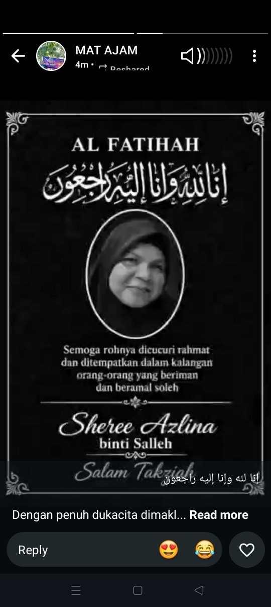 Innalillahiwainnailaihirojiun Salam Takziah Buat Ustaz Auni Bin Mohammed 