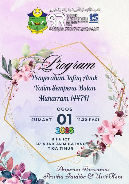Program Penyerahan Infaq Anak Yatim Sempena Bulan Muharram 