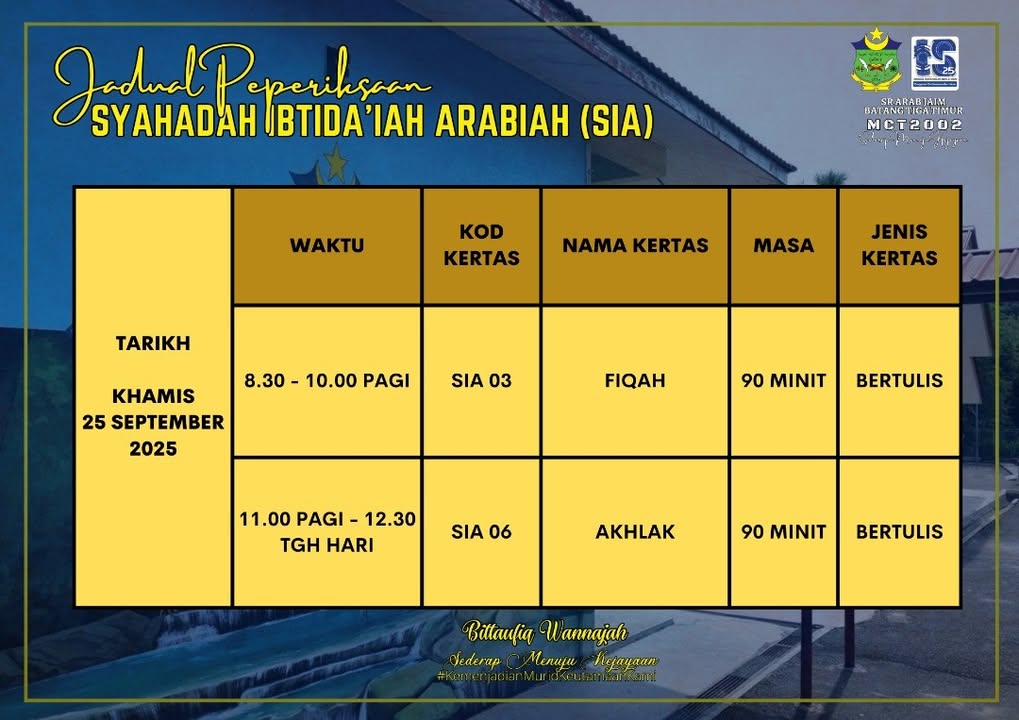 2 Kertas Terakhir Untuk Hari Ni. Semoga Anak 