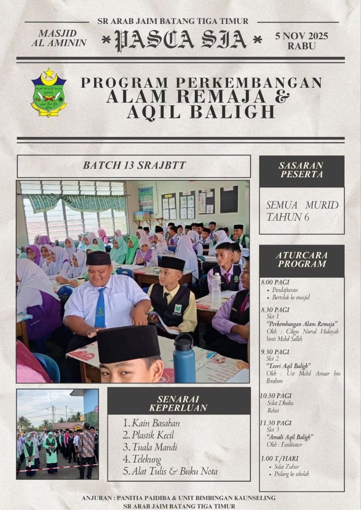 Program Perkembangan Alam Remaja & Aqil Baligh 