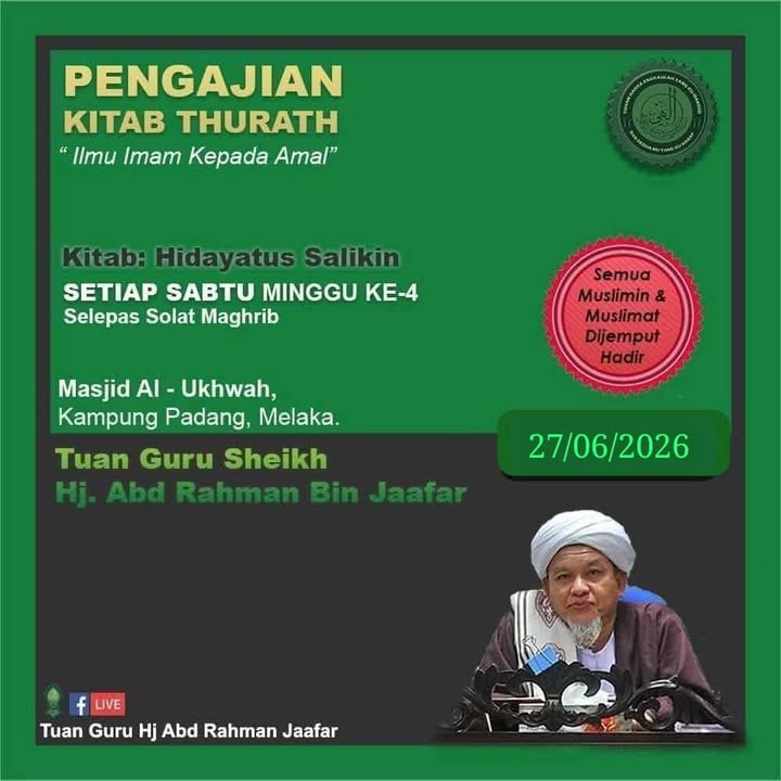 Assalamualaikum Kuliah Maghrib Bulanan Setiap Hari Sabtu  