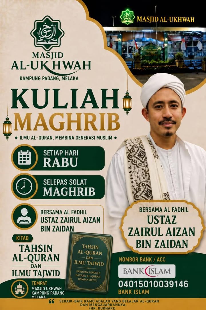 Alhamdulillah. Kelas Mengaji Bersama Ustaz Zairul. 