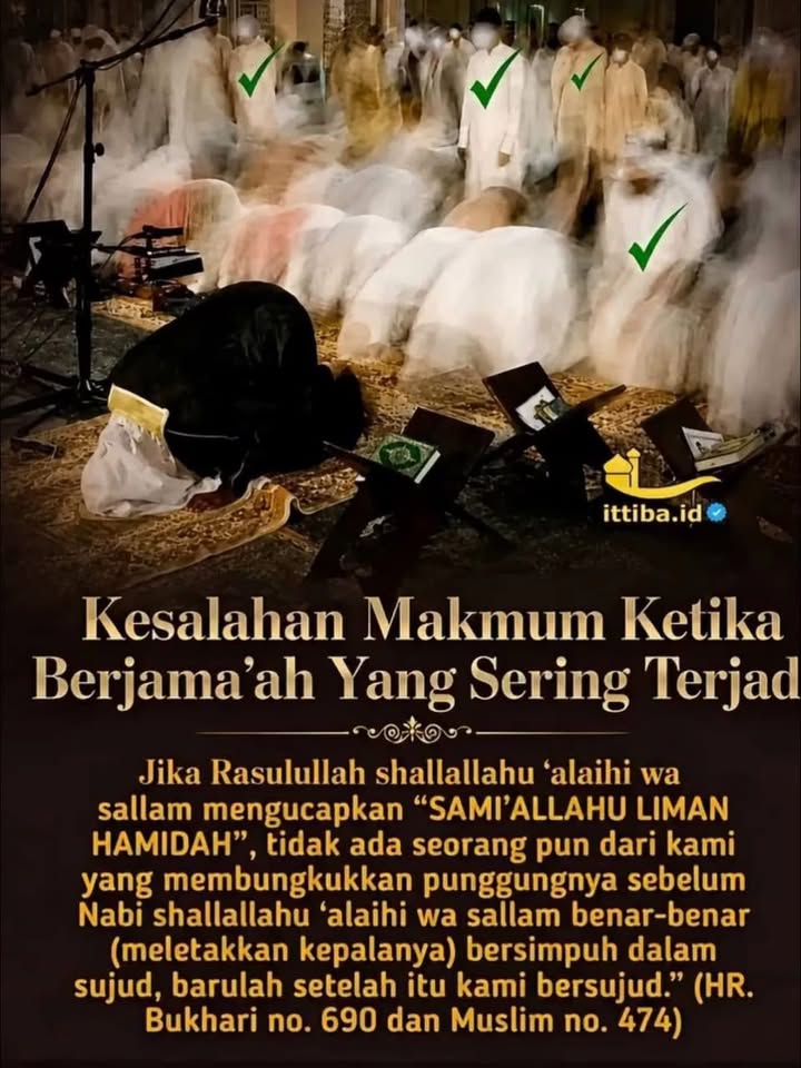 Biarkan Imam Telah Sempurnakan Rukunnya, Barulah Kita Ikut 