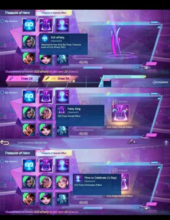 515 Event Section & Party Treasure Available Later 