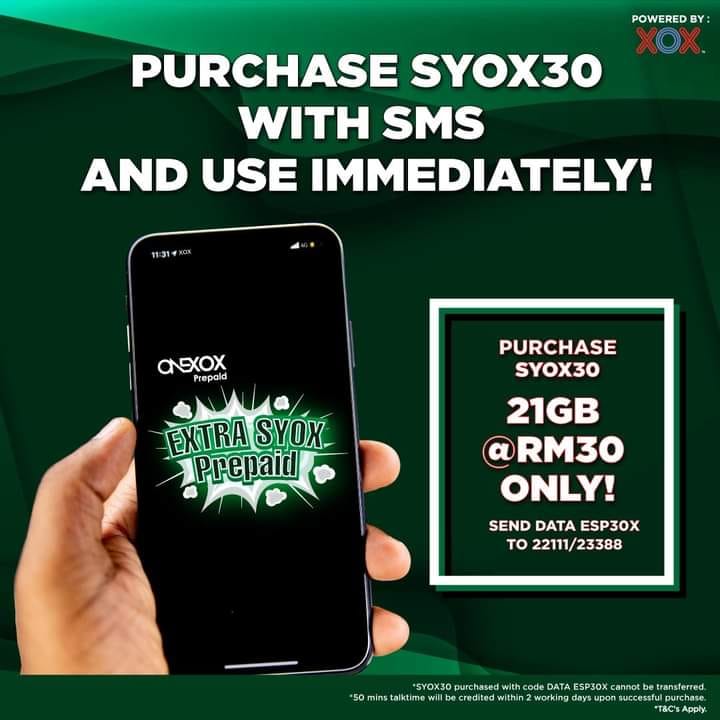 Subs Can Now Purchase Syox30 With Sms And 