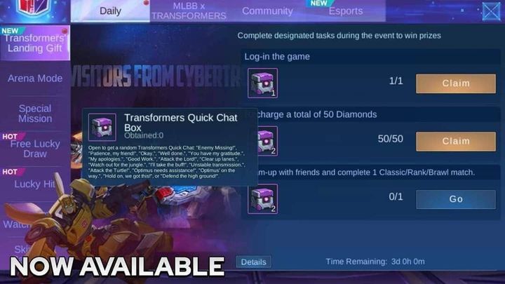 Transformers\' Landing Gift Now Available | Get Extra 