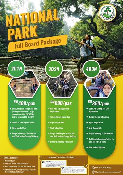3d2n National Park (taman Negara) Full Board Package 3d2n National Park (taman Negara) Full Board Package
