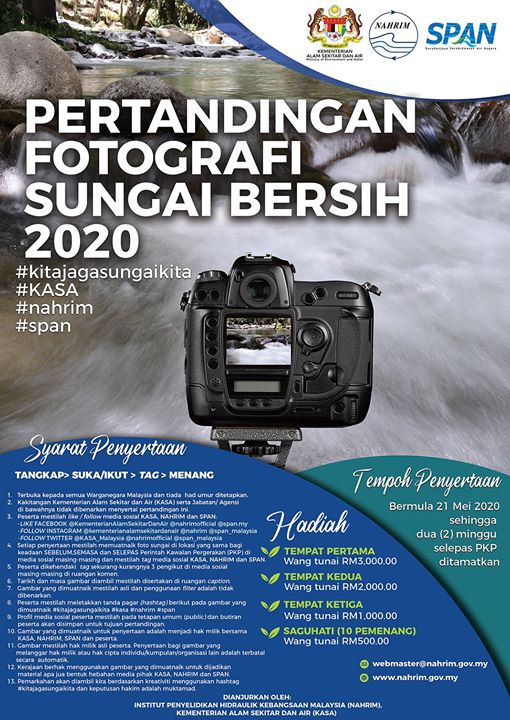 Pertandingan Fotografi Sungai Bersih 2020 Pertandingan Fotografi Sungai Bersih 2020