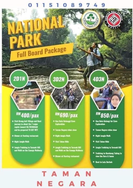 3d2n National Park (taman Negara) Full Board Package 