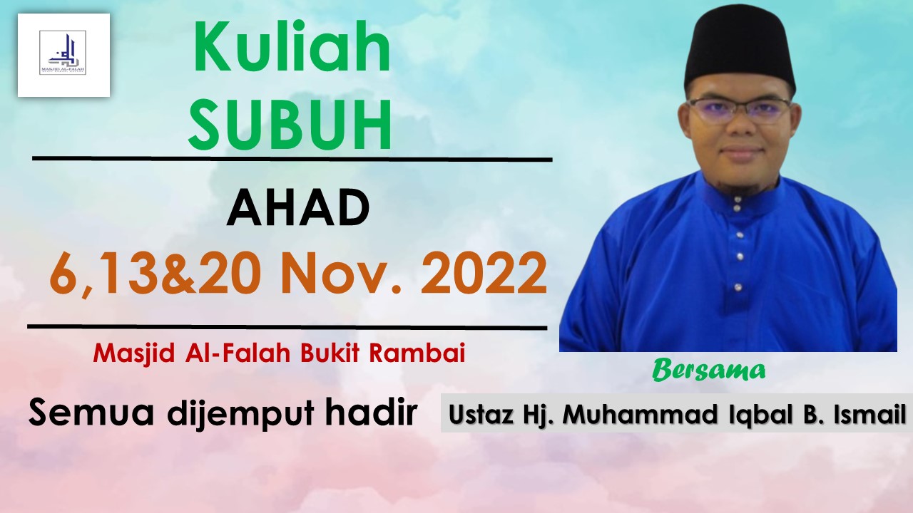Salam Semua Dikongsikan Majlis Ilmu Bagi Masjid Al 