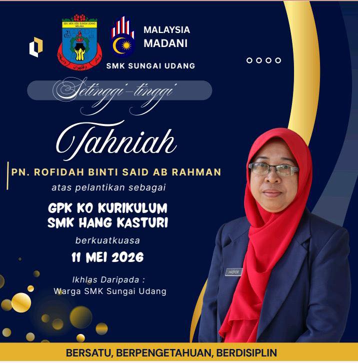 Tahniah Diucapkan Kepada Pn Rofidah Bt Said Ab 