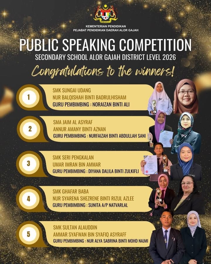 Alhamdulillah, Nur Balqishah Bt Badrulhisham (5 Sains) Telah 