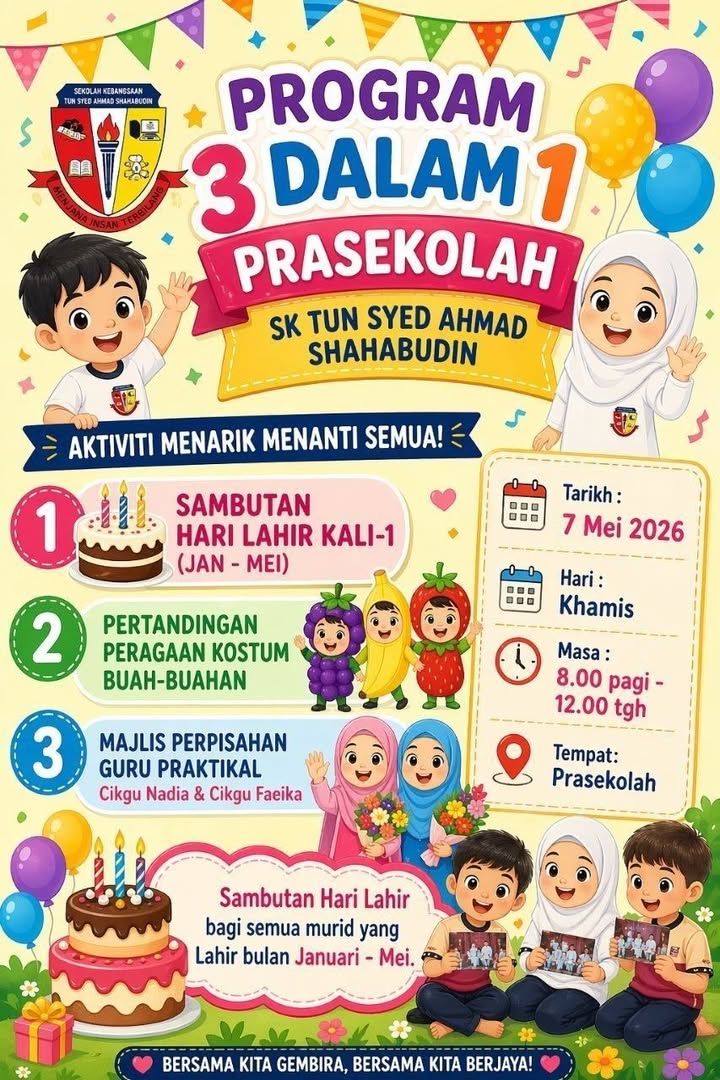 Program 3 Dalam 1 Prasekolah  