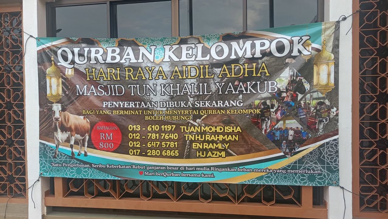 Assalamualaikum...qurban Berkelompok... Masjid Tun Mohd Khalil Yaakob Tnjung 