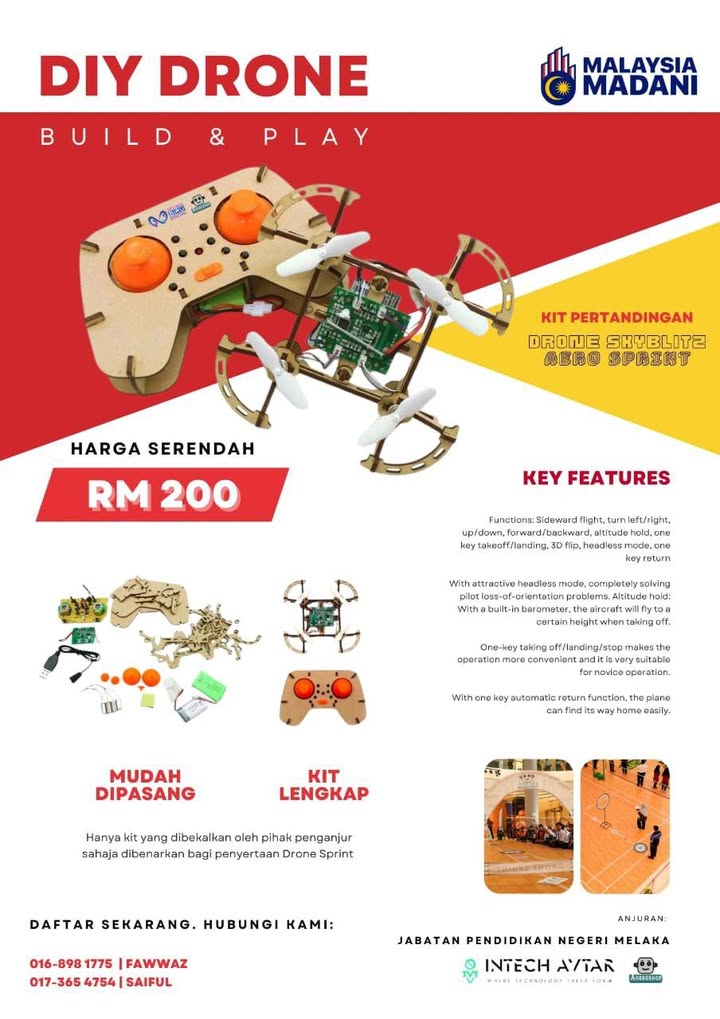 Drone Skyblitz: Aero Sprint Workshop Peringkat Negeri Melaka Drone Skyblitz: Aero Sprint Workshop Peringkat Negeri Melaka