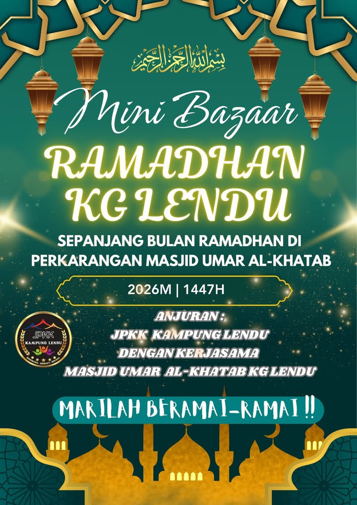 Mini Bazaar Ramadhan Kg Lendu Di Perkarangan Masjid 