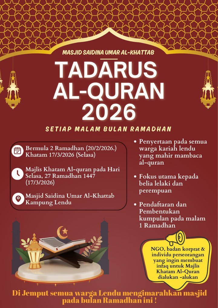 Asalamualaikum, Dijemput Ahli Qariah Kg Lendu Yg Mahir 