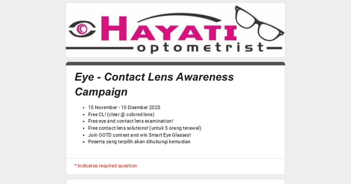 ✨eye-contact Lens Awareness Campaign✨ 