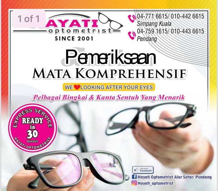 Jom Pi Hayati Optometrist Cek Mata!!