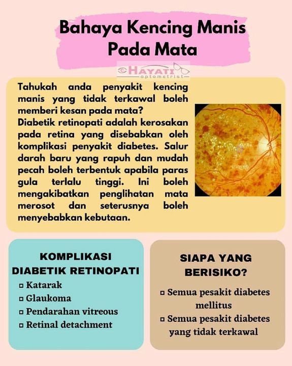 Pernah Dengar Tentang Diabetik Retinopati? Jika Belum, Jom 