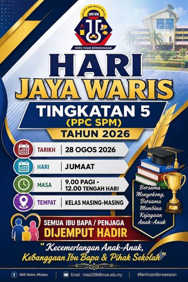 Untuk Makluman Ibu Bapa / Penjaga Pelajar Ting 